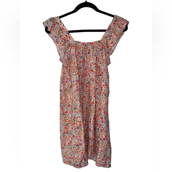 Wild Fable Floral Yellow Short Sleeve Off the Shoulder Dress Womens XS - Picture 2 of 6